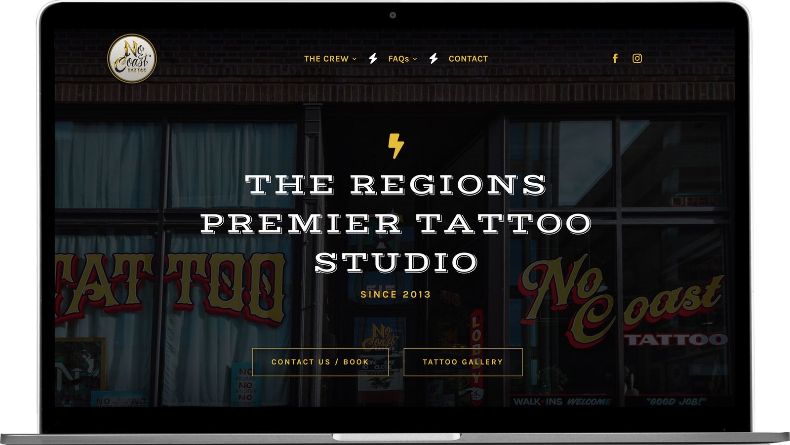 No Coast Tattoo website redesign - after